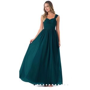 Azazie Zapheira Pine Green Size A8 Bridesmaids Dress